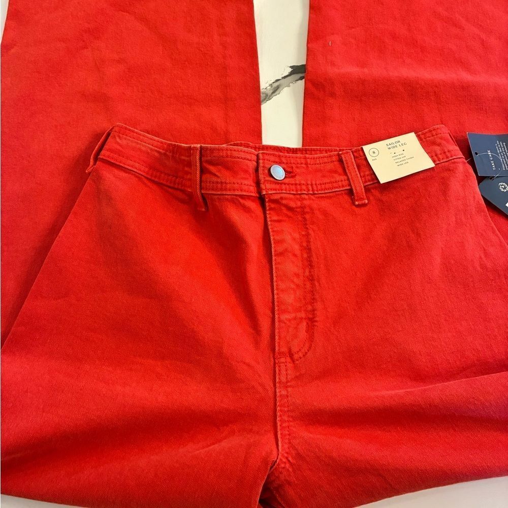 Universal Thread Red High Rise and Wide Leg Jeans - Picture 2 of 10